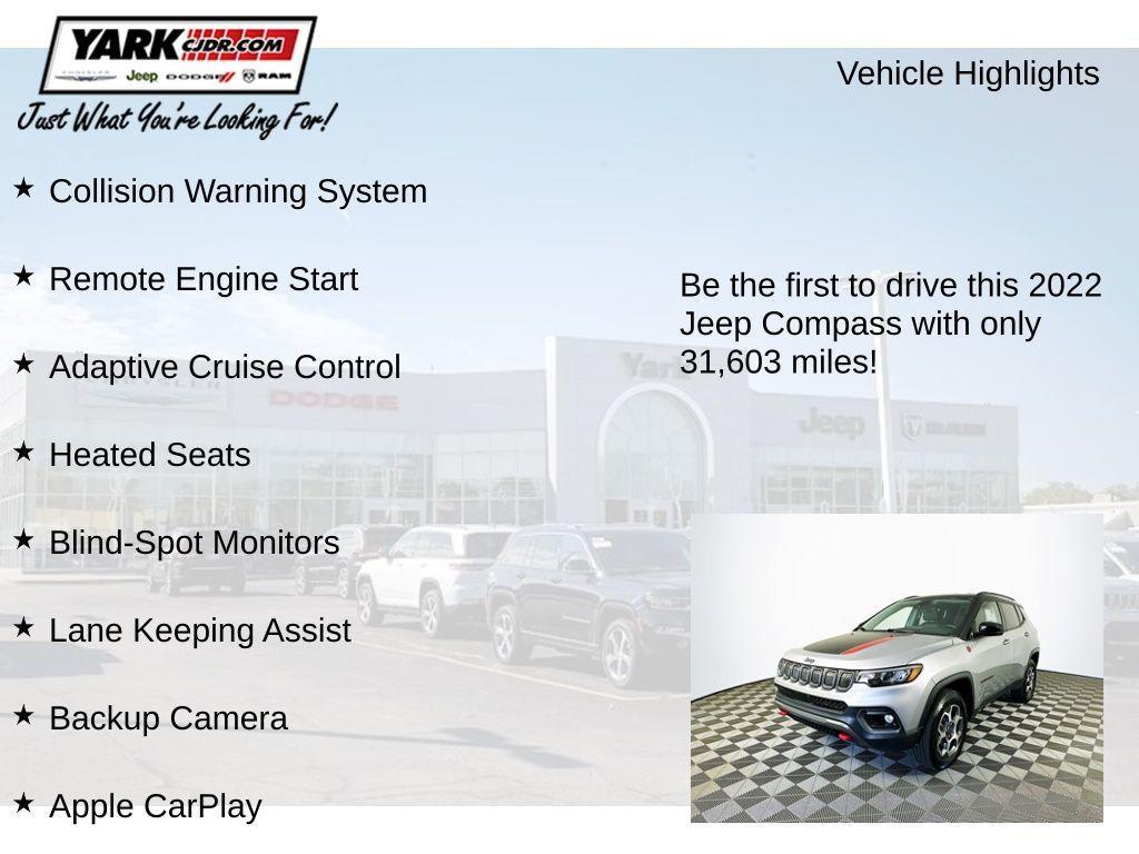 used 2022 Jeep Compass car, priced at $20,799