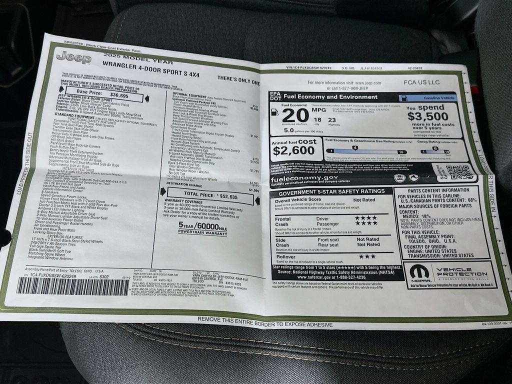 new 2025 Jeep Wrangler car, priced at $48,338