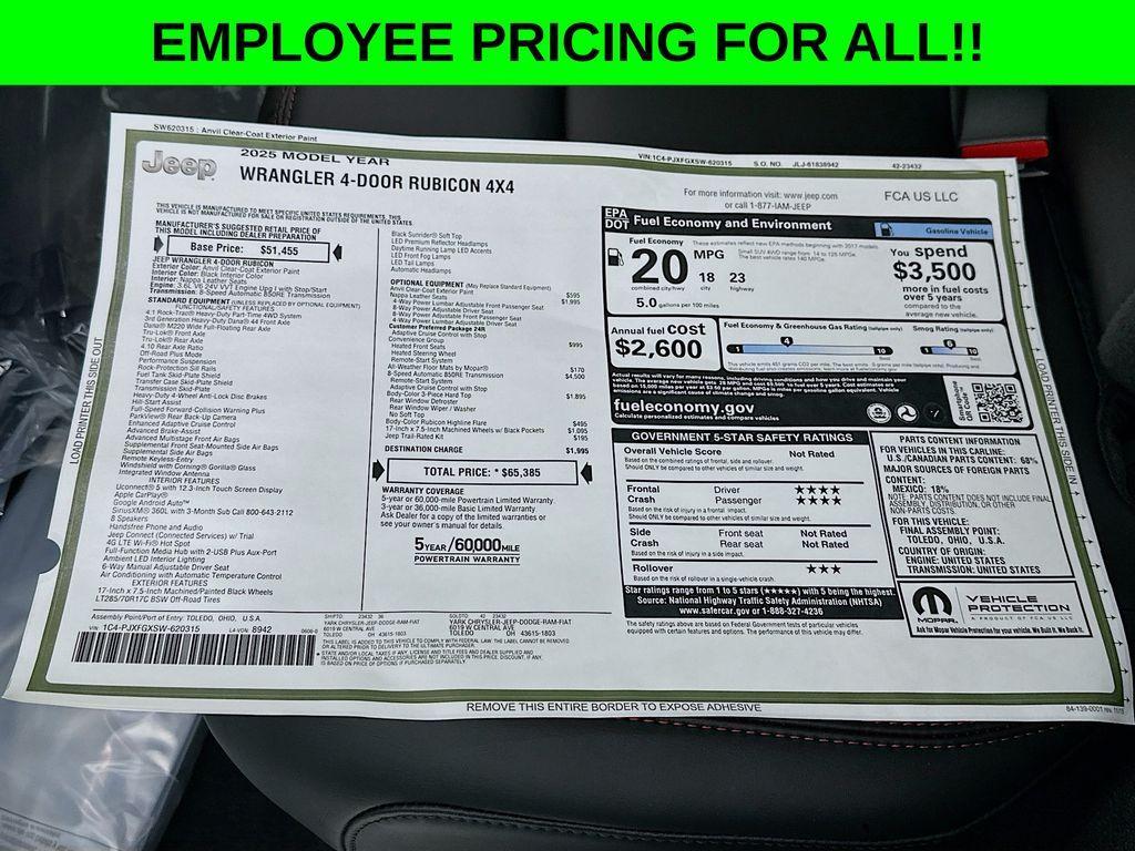 new 2025 Jeep Wrangler car, priced at $57,664