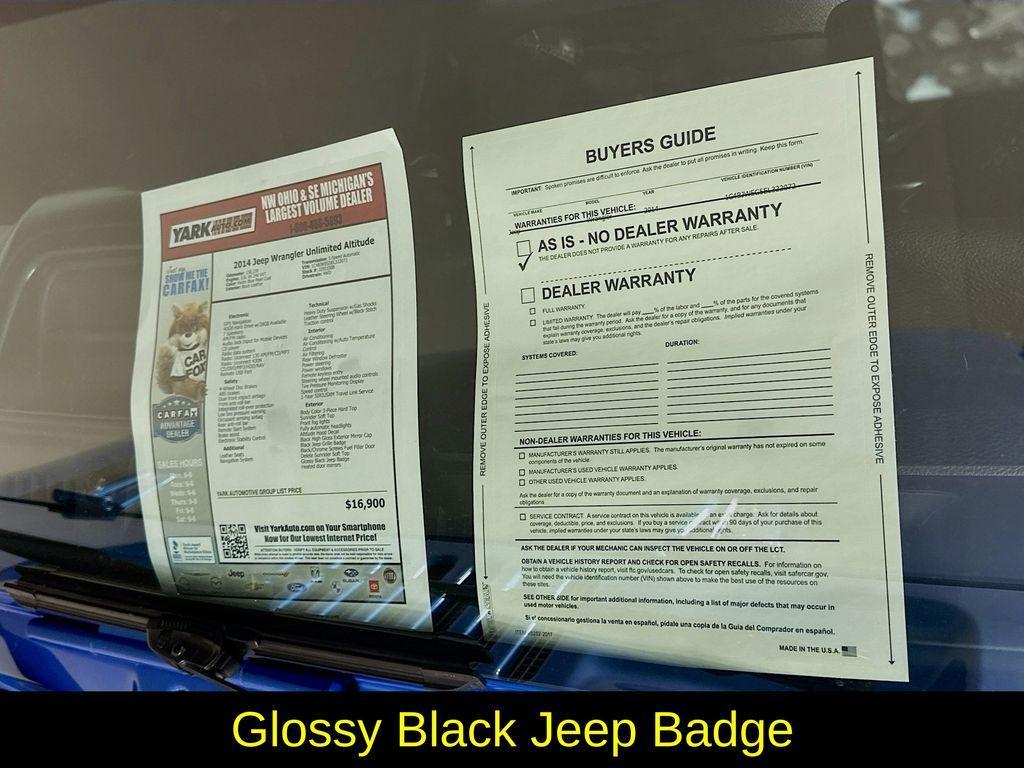 used 2014 Jeep Wrangler Unlimited car, priced at $13,993