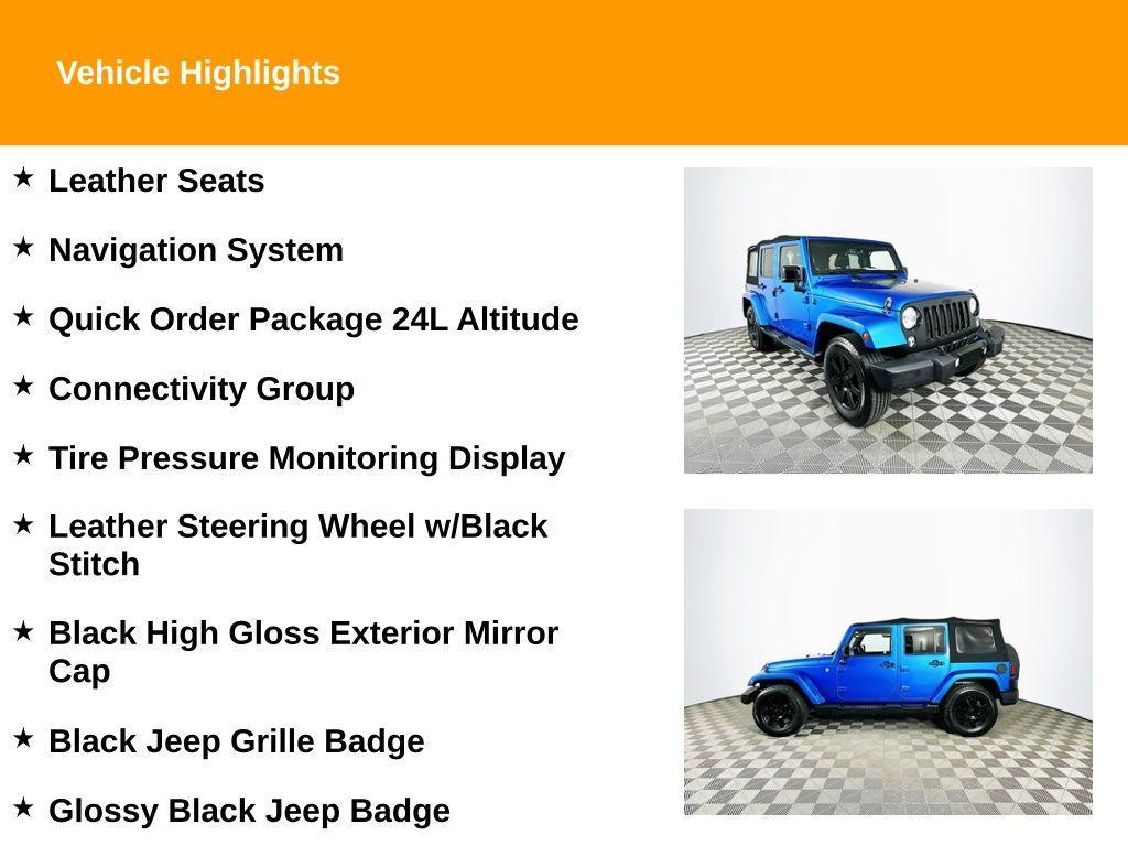 used 2014 Jeep Wrangler Unlimited car, priced at $13,993
