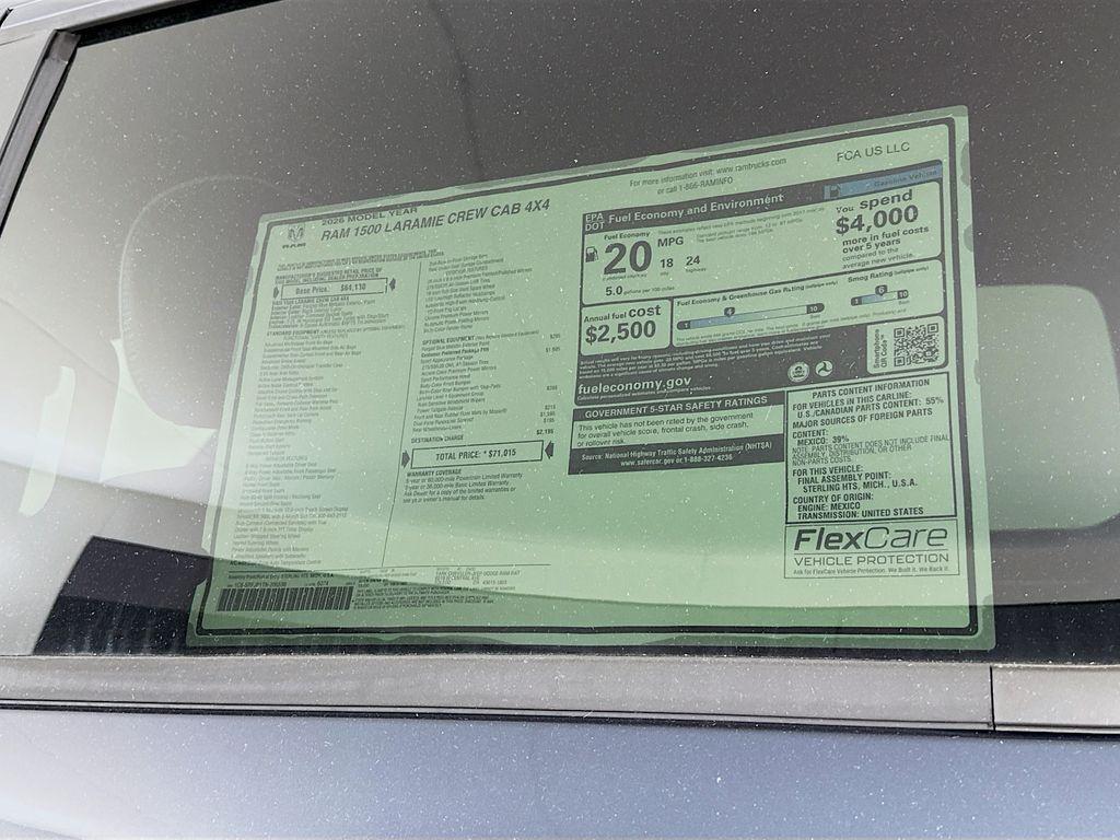 new 2026 Ram 1500 car, priced at $58,989