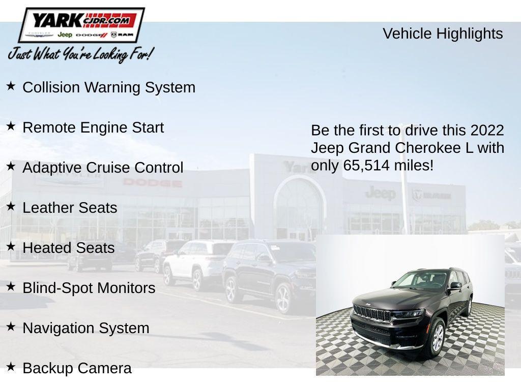 used 2022 Jeep Grand Cherokee L car, priced at $26,998