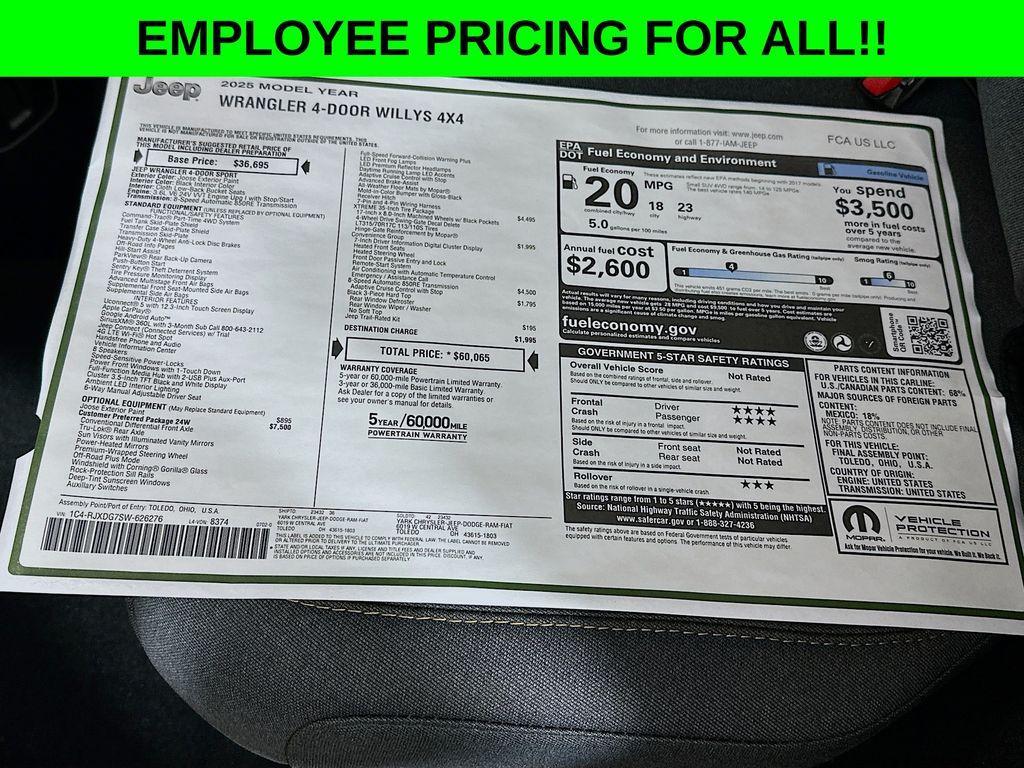 new 2025 Jeep Wrangler car, priced at $53,691