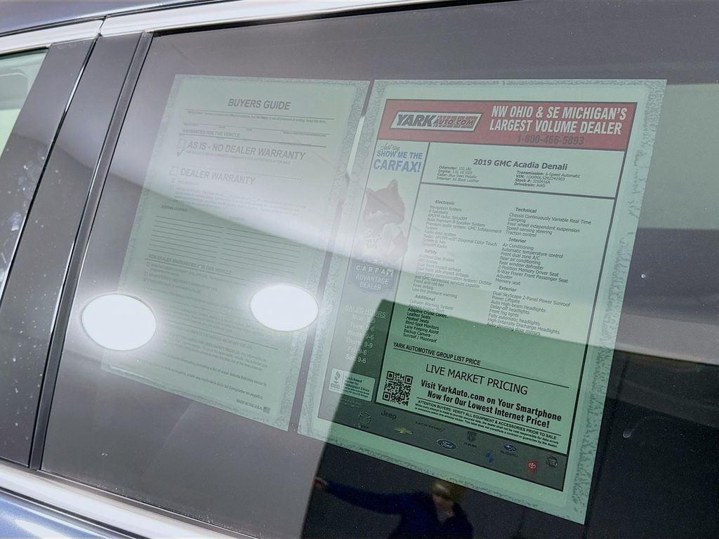 used 2019 GMC Acadia car, priced at $21,900