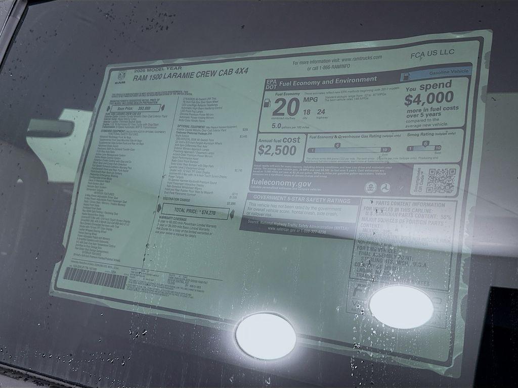 new 2026 Ram 1500 car, priced at $60,702