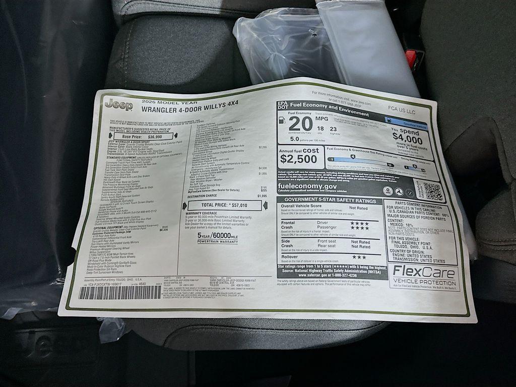 new 2026 Jeep Wrangler car, priced at $50,720