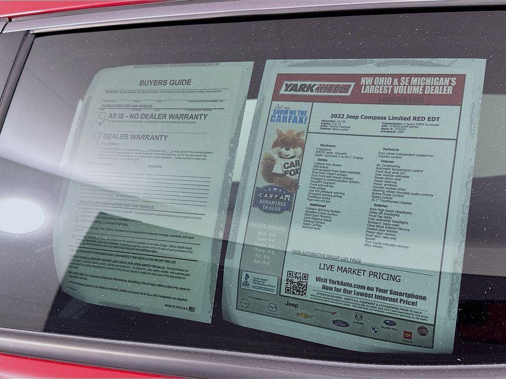 used 2022 Jeep Compass car, priced at $20,904