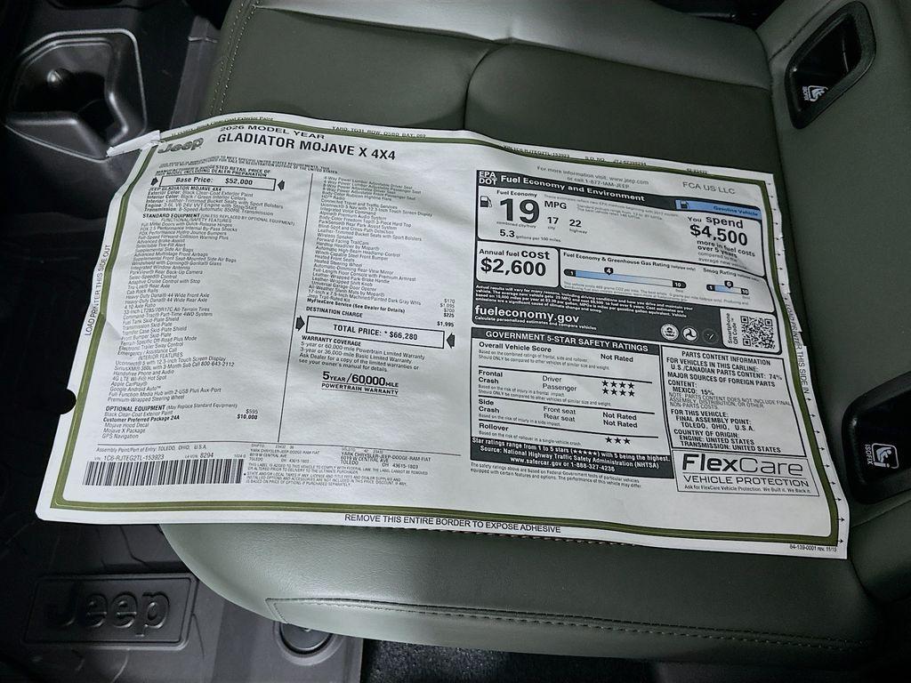 new 2026 Jeep Gladiator car, priced at $59,279