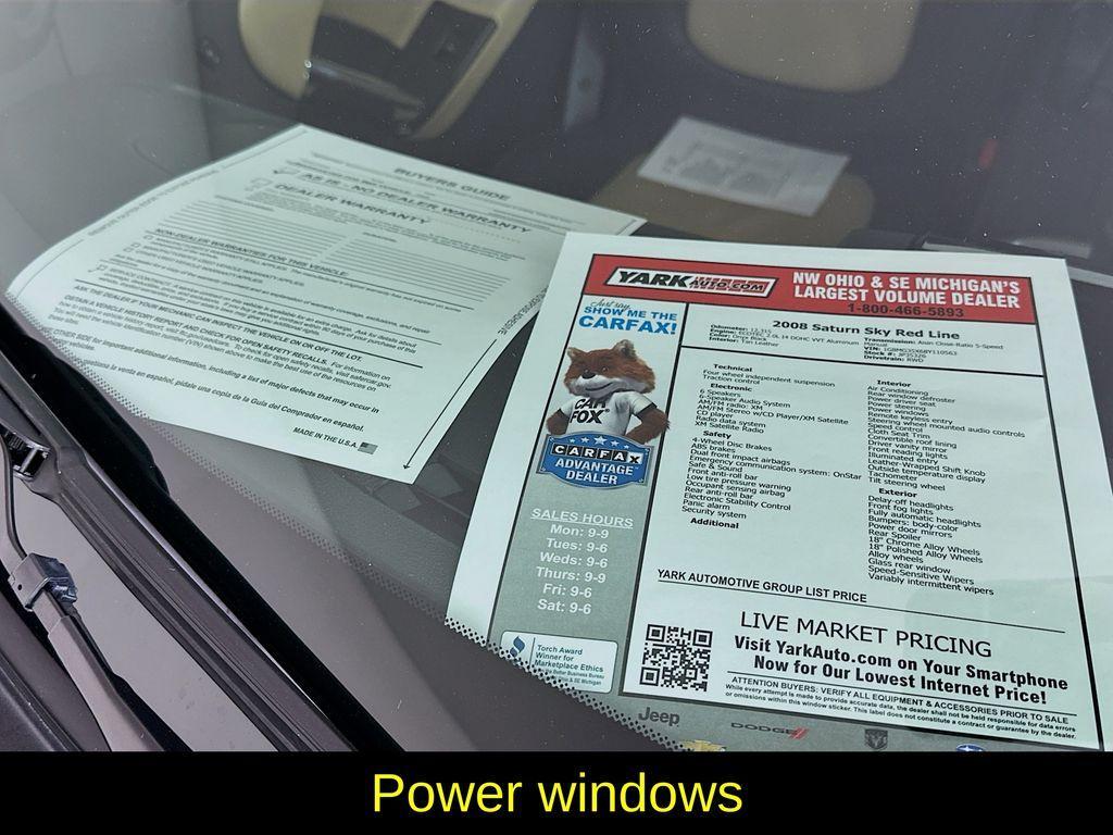 used 2008 Saturn Sky car, priced at $17,309