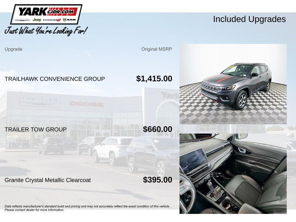 used 2022 Jeep Compass car, priced at $21,594