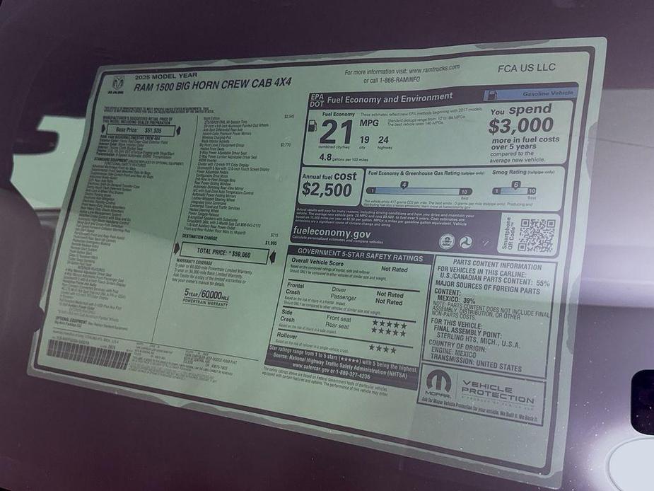 new 2025 Ram 1500 car, priced at $47,344