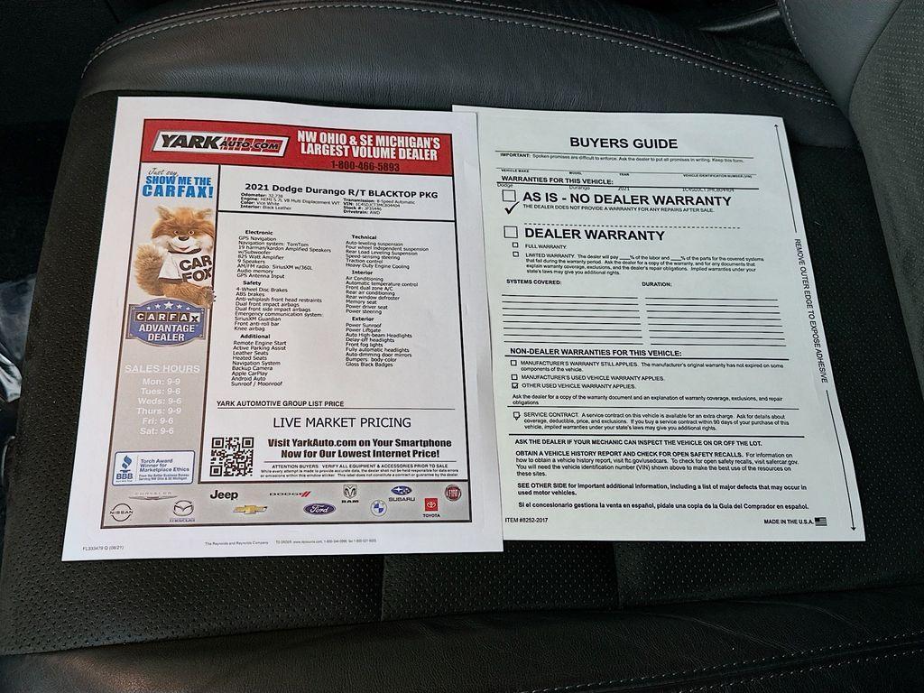 used 2021 Dodge Durango car, priced at $38,800