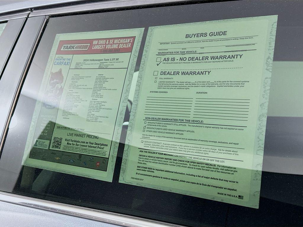 used 2024 Volkswagen Taos car, priced at $22,499