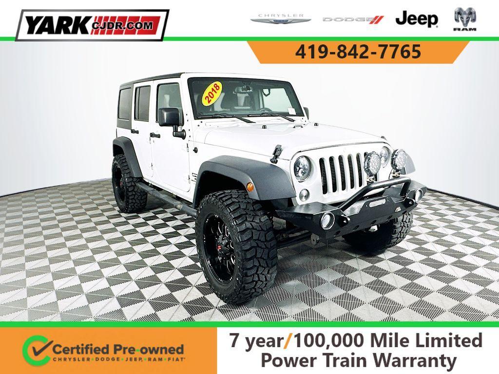 used 2018 Jeep Wrangler JK Unlimited car, priced at $18,599