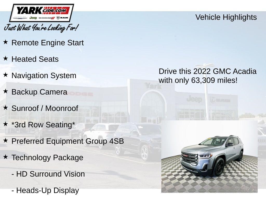 used 2022 GMC Acadia car, priced at $27,998