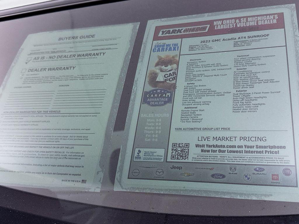 used 2022 GMC Acadia car, priced at $27,998
