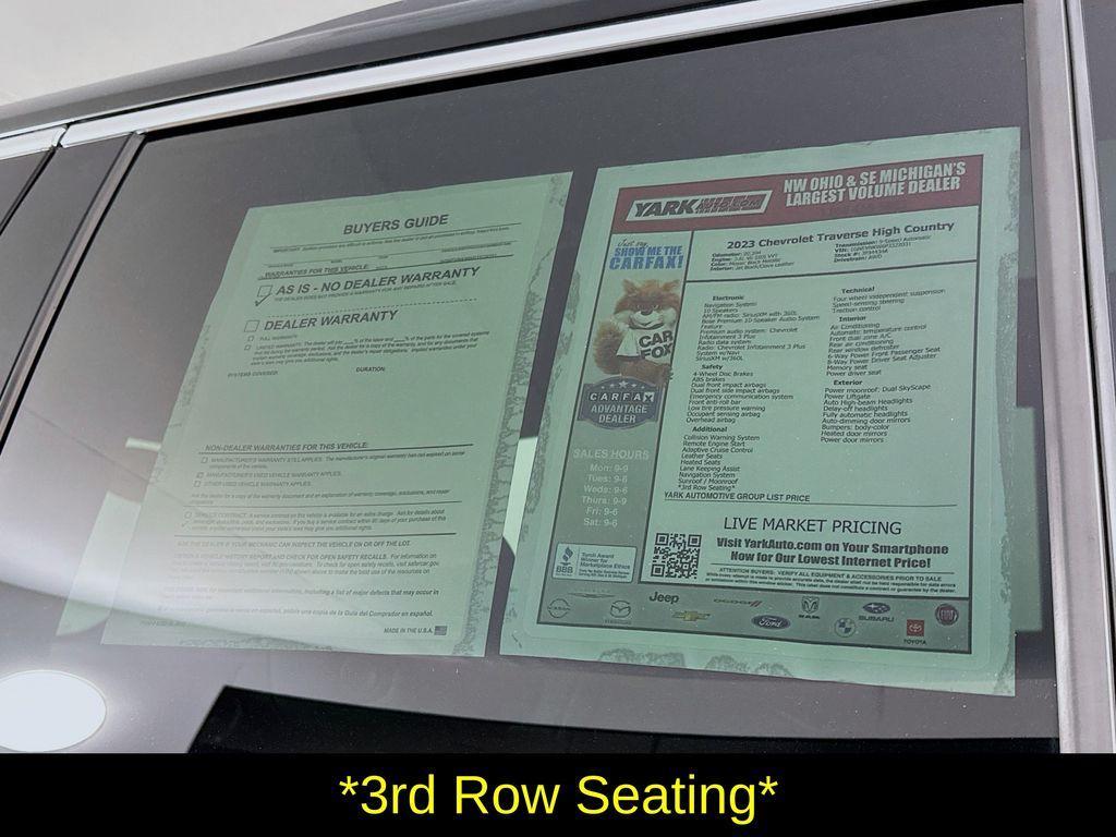 used 2023 Chevrolet Traverse car, priced at $43,599