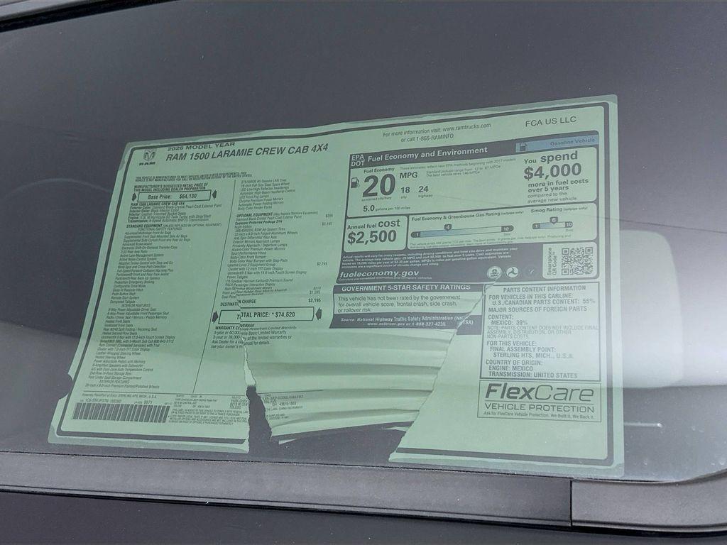 new 2026 Ram 1500 car, priced at $63,019