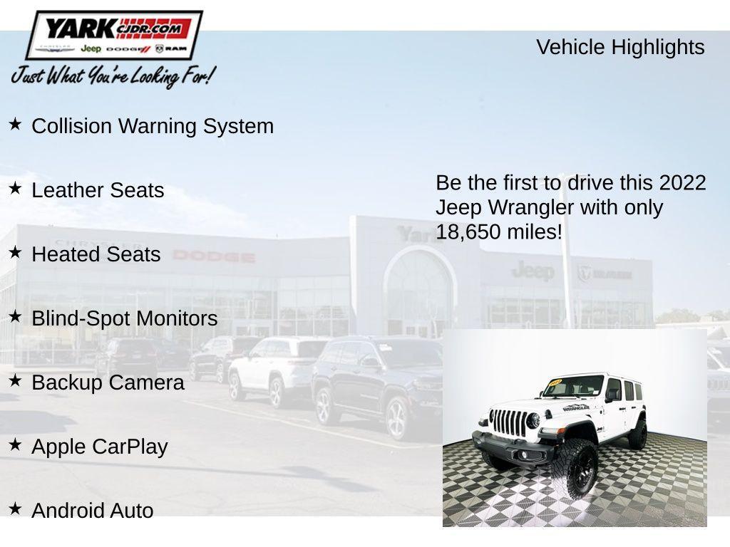 used 2022 Jeep Wrangler Unlimited car, priced at $35,804