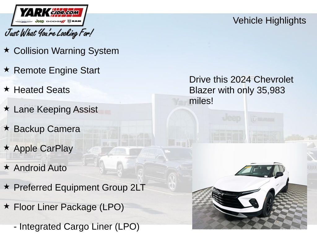 used 2024 Chevrolet Blazer car, priced at $23,844