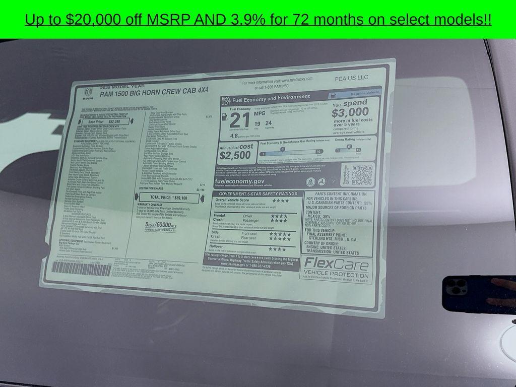 new 2025 Ram 1500 car, priced at $43,553