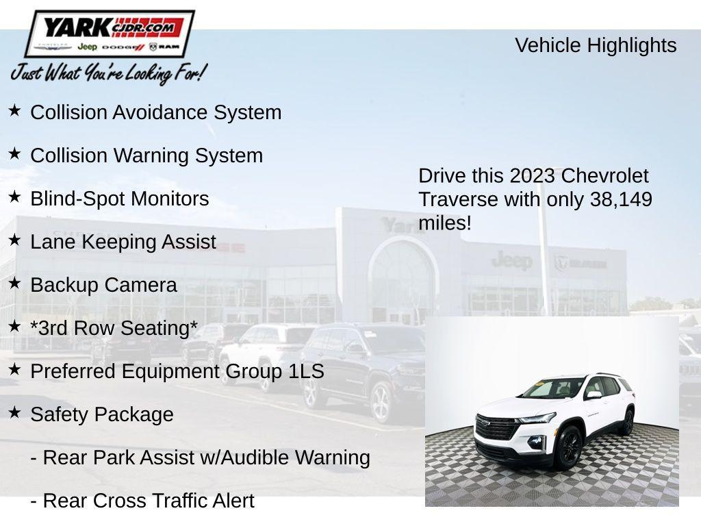 used 2023 Chevrolet Traverse car, priced at $25,503