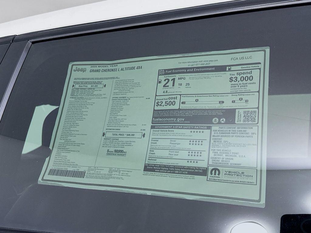 new 2025 Jeep Grand Cherokee L car, priced at $43,335