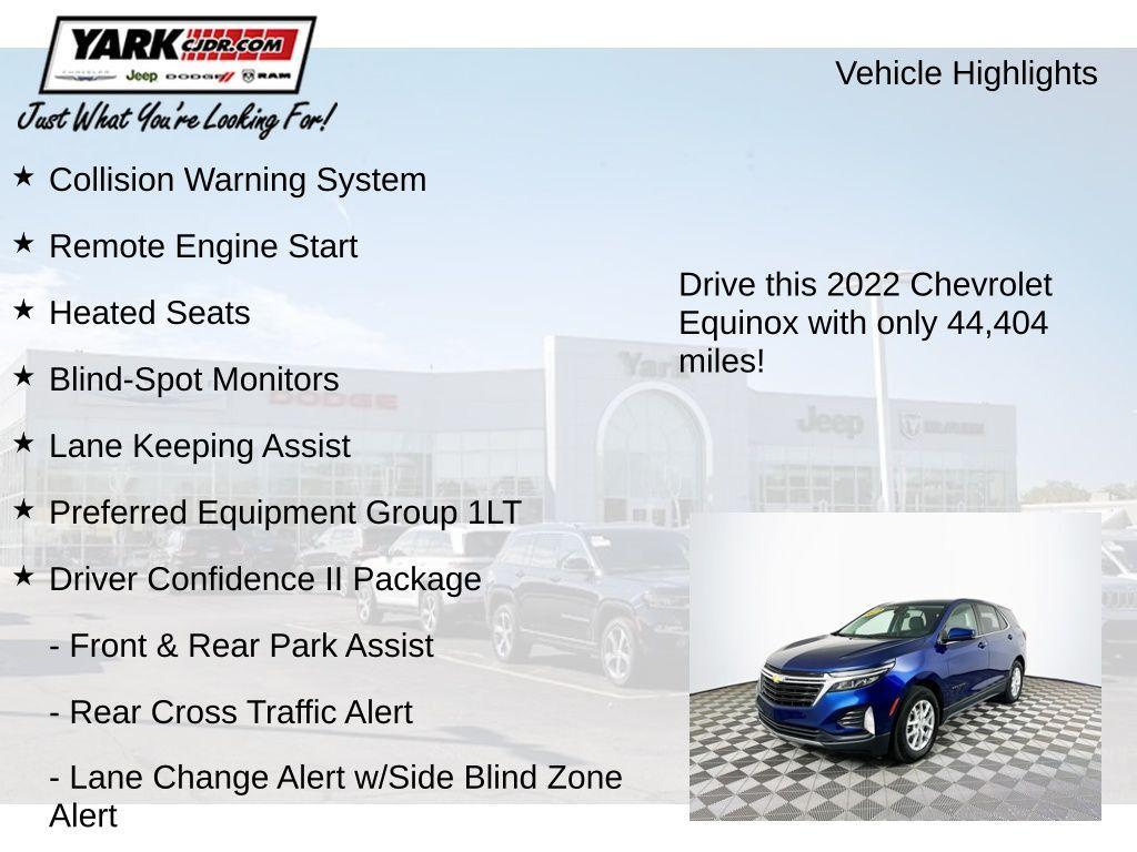 used 2022 Chevrolet Equinox car, priced at $19,299