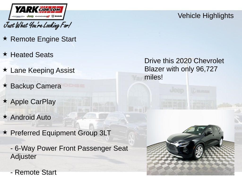 used 2020 Chevrolet Blazer car, priced at $17,993