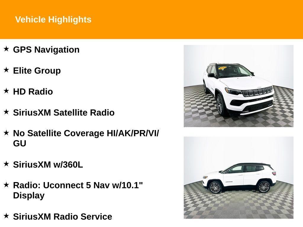 used 2022 Jeep Compass car, priced at $22,499