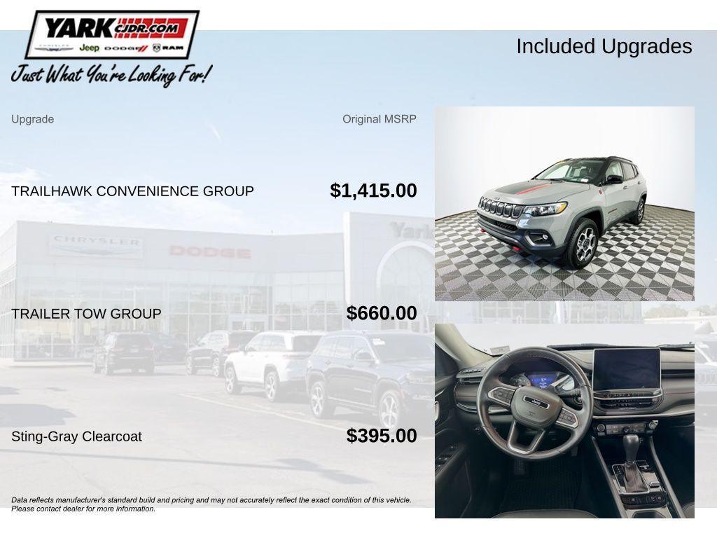 used 2022 Jeep Compass car, priced at $23,404