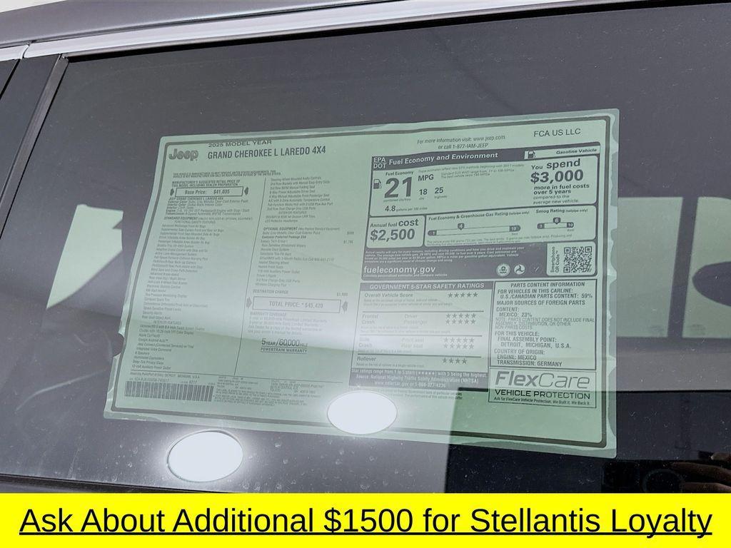 new 2025 Jeep Grand Cherokee L car, priced at $34,937