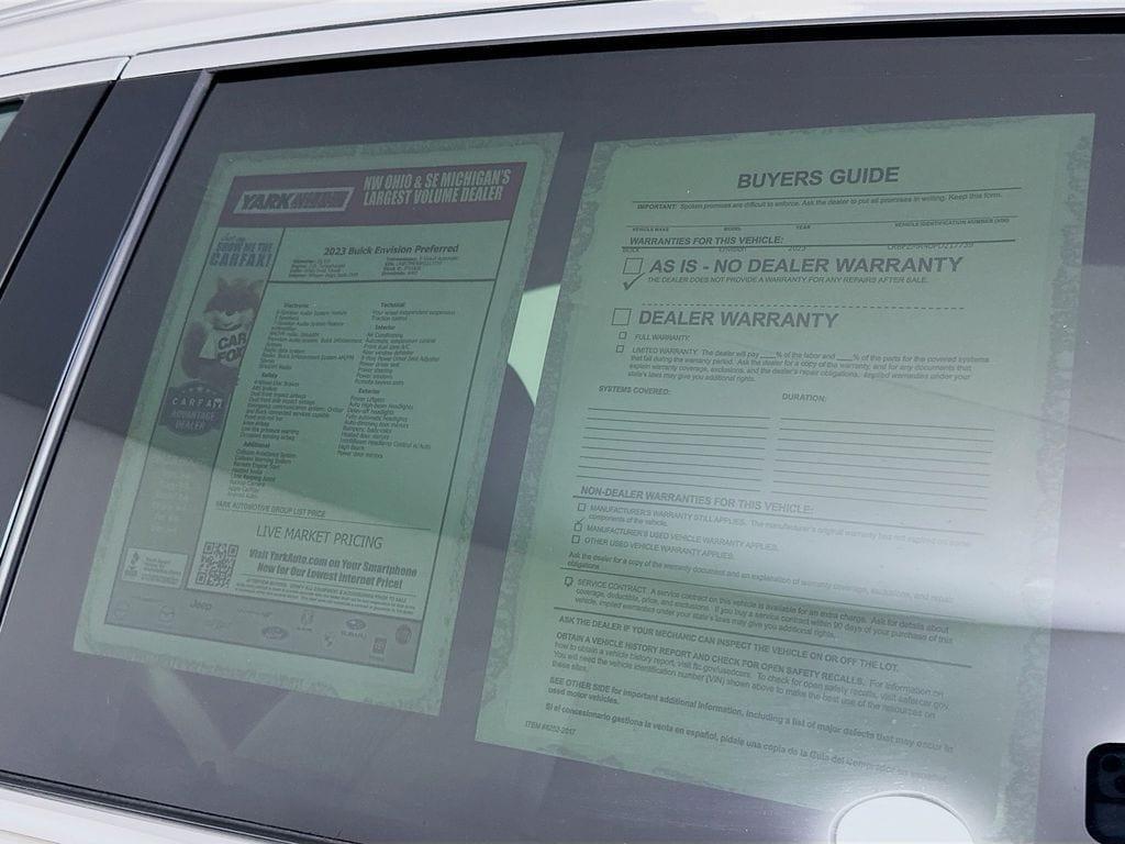 used 2023 Buick Envision car, priced at $24,991