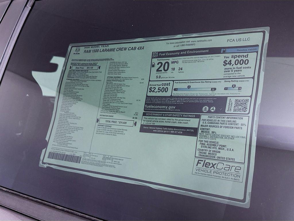 new 2026 Ram 1500 car, priced at $63,019