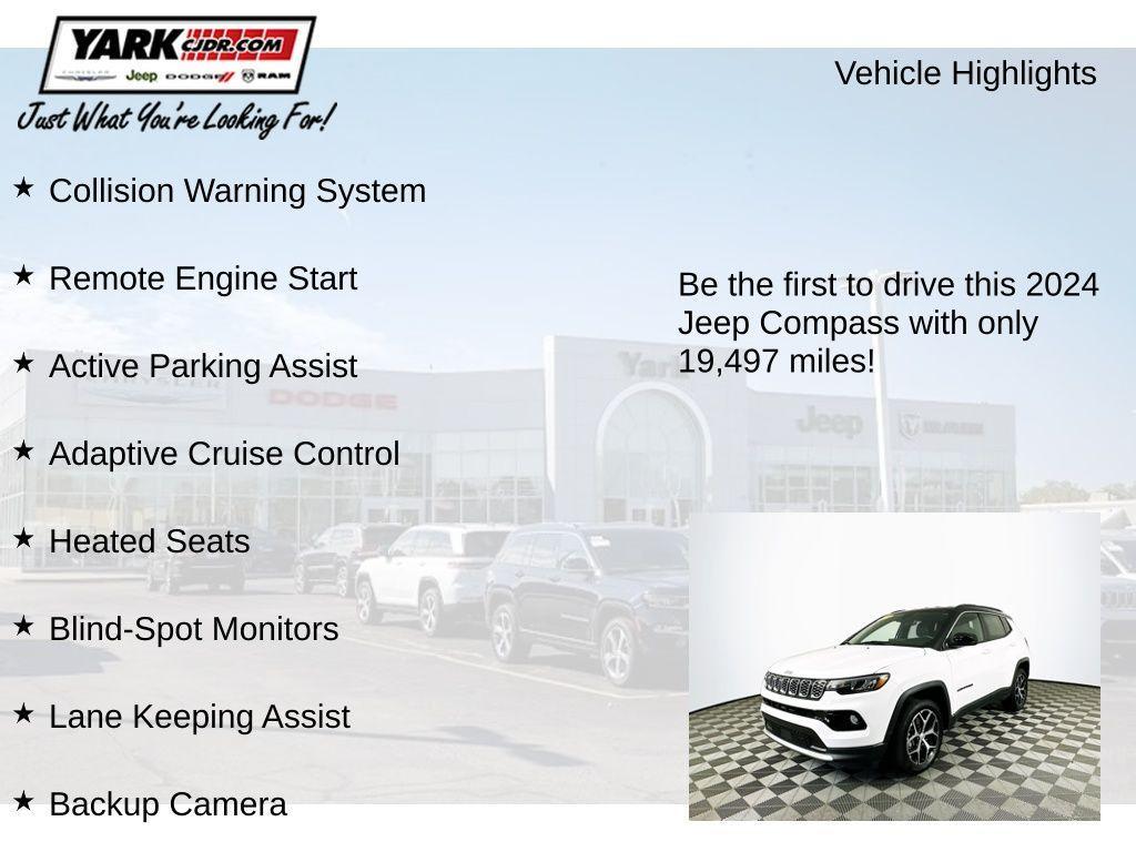 used 2024 Jeep Compass car, priced at $25,499