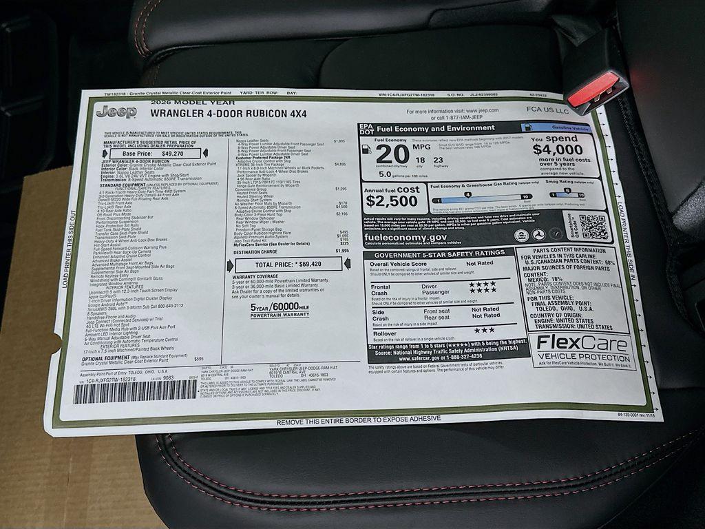 new 2026 Jeep Wrangler car, priced at $58,099