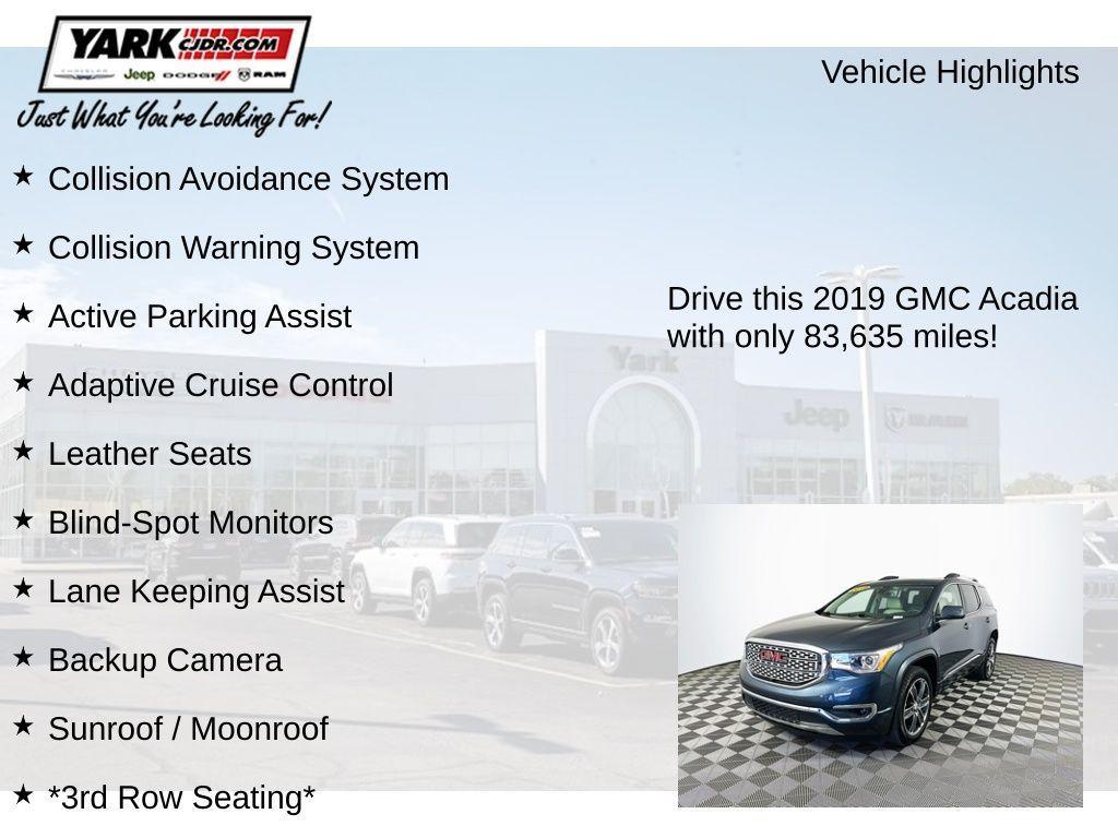 used 2019 GMC Acadia car, priced at $21,804