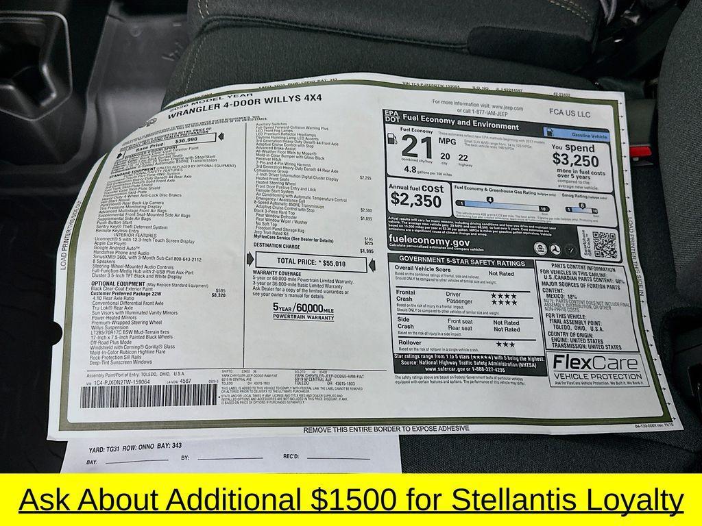 new 2026 Jeep Wrangler car, priced at $49,024