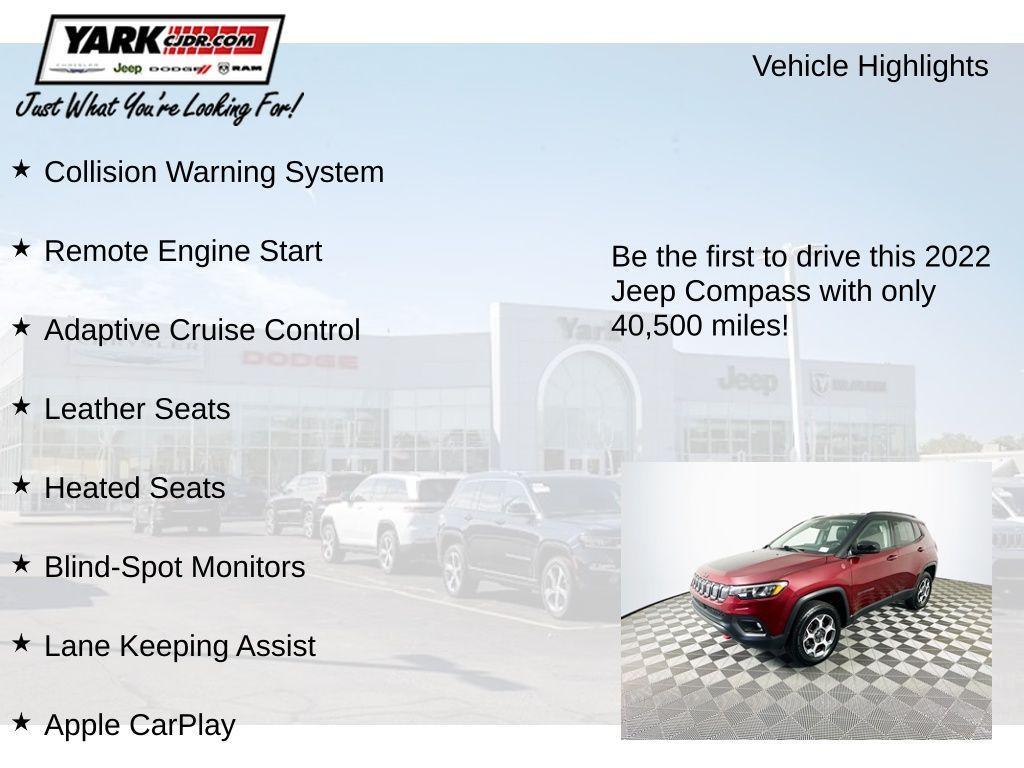 used 2022 Jeep Compass car, priced at $22,599