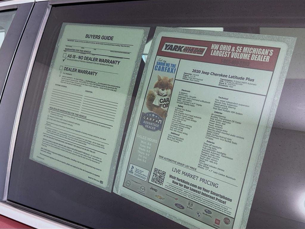 used 2020 Jeep Cherokee car, priced at $15,998