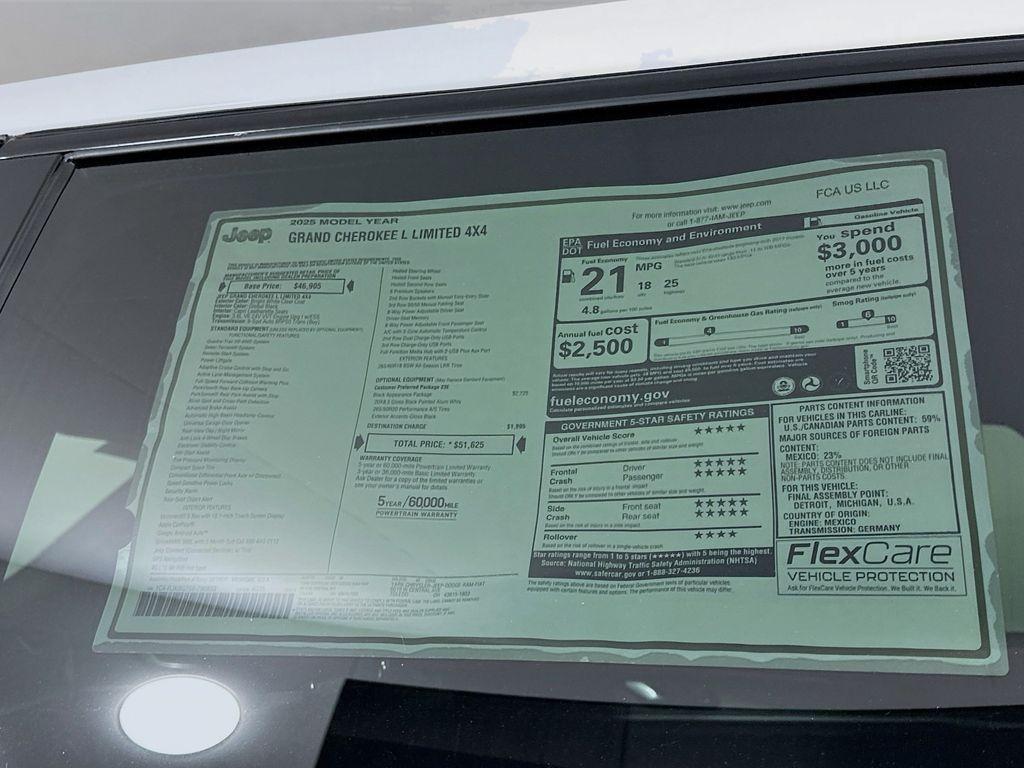 new 2025 Jeep Grand Cherokee L car, priced at $45,907