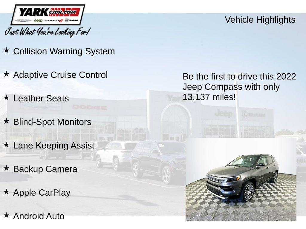 used 2022 Jeep Compass car, priced at $23,909