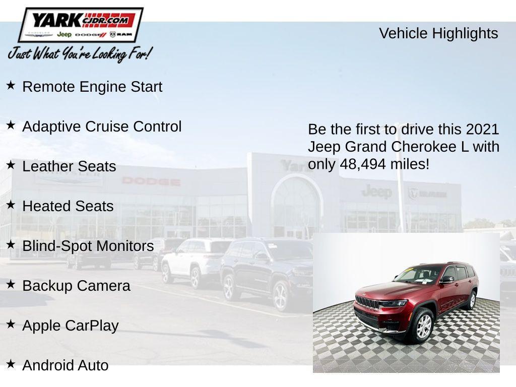 used 2021 Jeep Grand Cherokee L car, priced at $27,559