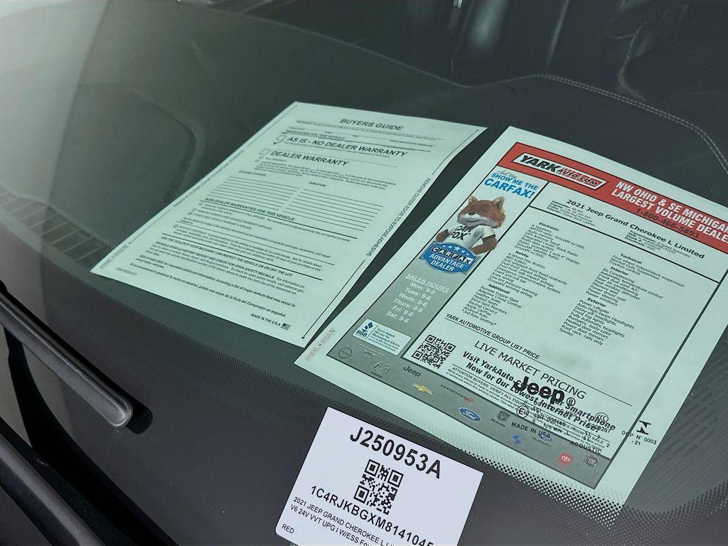 used 2021 Jeep Grand Cherokee L car, priced at $27,559