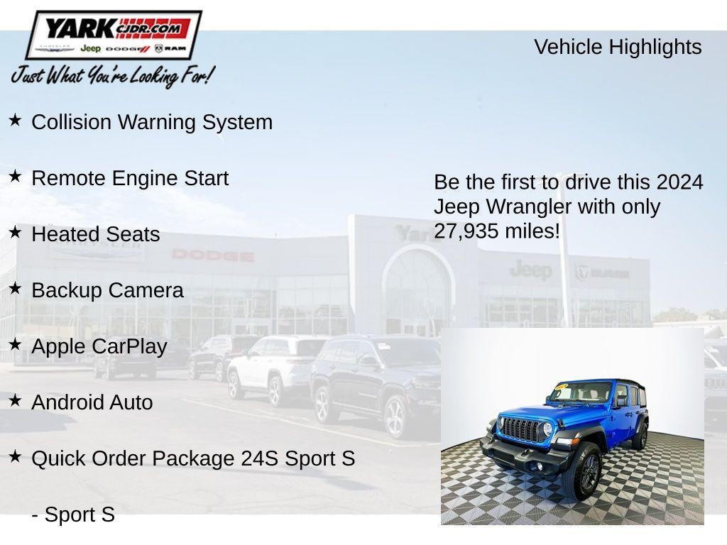 used 2024 Jeep Wrangler car, priced at $35,998