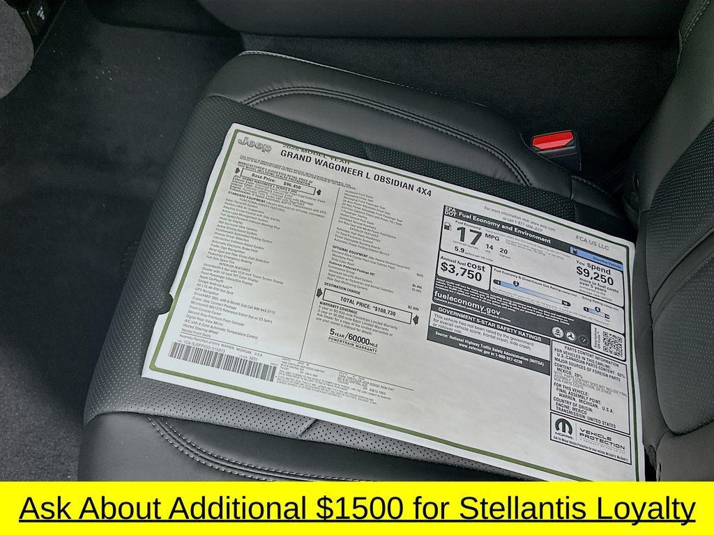 new 2025 Jeep Grand Wagoneer L car, priced at $91,979