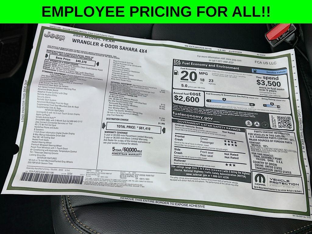 new 2025 Jeep Wrangler car, priced at $56,370