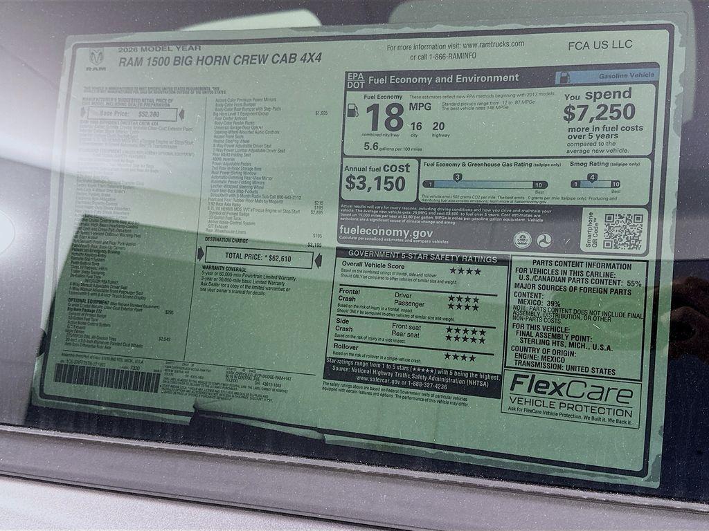 new 2026 Ram 1500 car, priced at $53,379