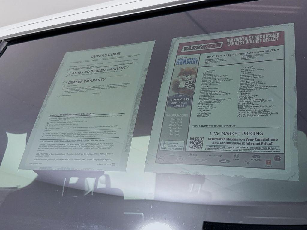 used 2022 Ram 1500 car, priced at $30,599